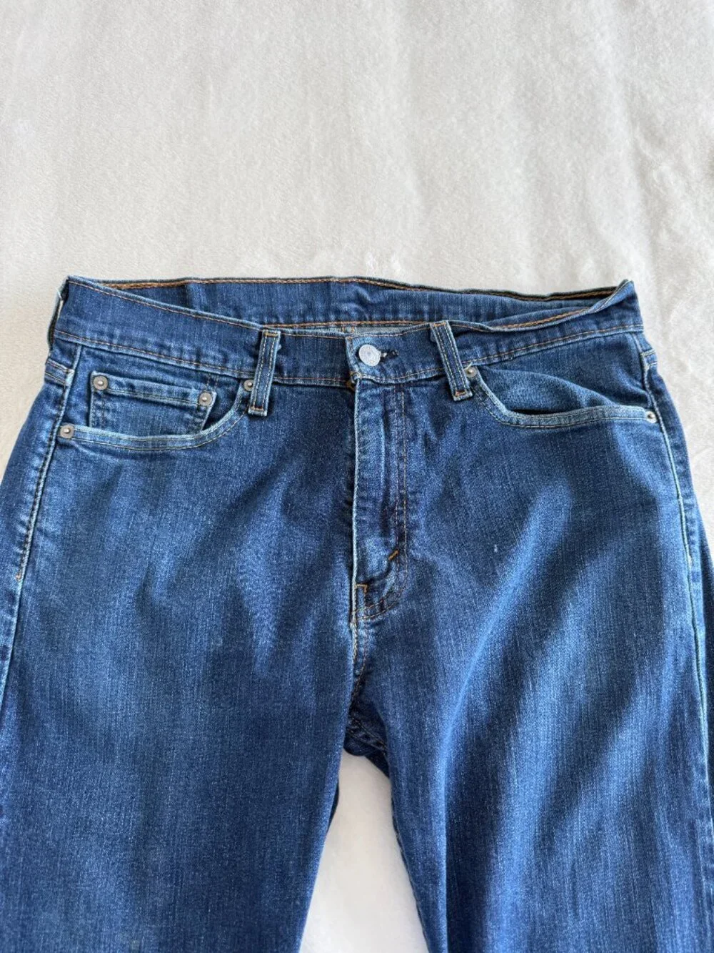 Levi's 514 Straight Fit Jeans Men's W32 L34 Blue Medium Wash Stretch Denim 32x34